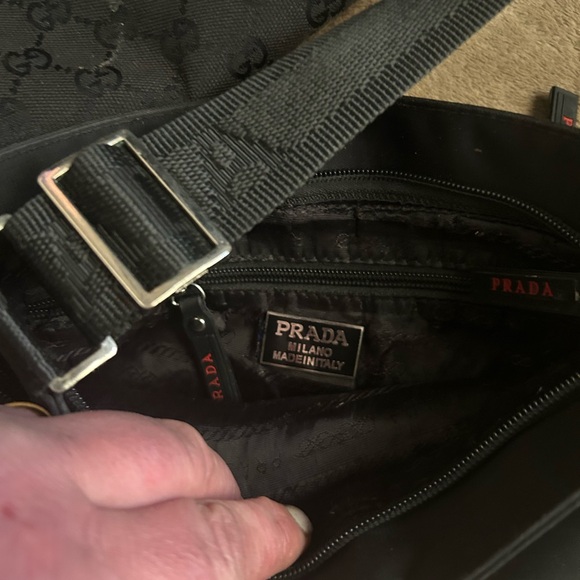 Prada The Nylon Messenger & Enamel Triangle Logo - Picture 2 of 3